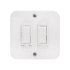 2×4 Industrial Double Switch White