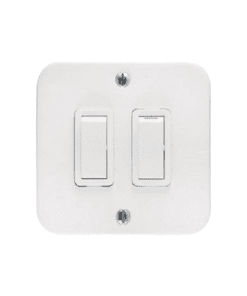 2×4 Industrial Double Switch White