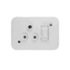 2x4 Industrial Single Socket White