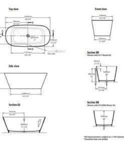 Alternative view of Victoria and Albert Vetralla 1500 Freestanding Stone Bath
