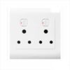 4x4 Double Socket White