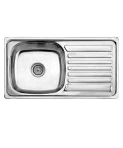 Sink Single Drop In 750x400 + Waste + Brackets