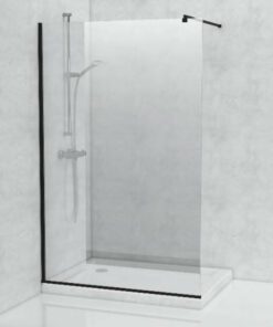 Shower Screen Black 1200x1900 Excluding Base