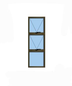 Aluminium Window 600 x 1800 Bronze
