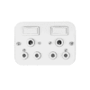 2?4 Industrial Double Socket White