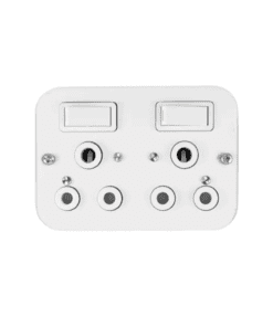 2?4 Industrial Double Socket White