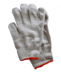 Glove Cotton Knit Wrist Natural
