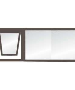 Aluminium Window Bronze 1500x600