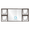 Aluminium Window Bronze 2400x1200 4Opener