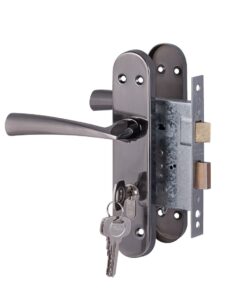 Yale 3 Lever Lockset Dritta Satin Black Cylinder