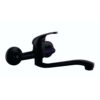 Sink Mixer Wall Underspout Single Lever Matt Black