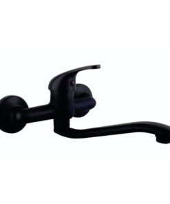 Sink Mixer Wall Underspout Single Lever Matt Black