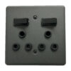 Double Socket 4x4 Black