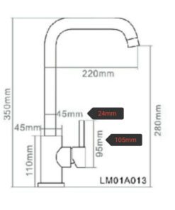 Alternative view of Sink Mixer Cam Sempre LM01A013