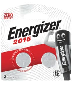 Energizer 3V Lithium Coin CR2016 (2 Pack)