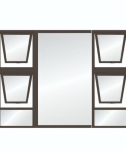 Aluminium Window Bronze 2400x1500