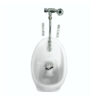 Urinal Small Back To Wall Front Entry + Fittings