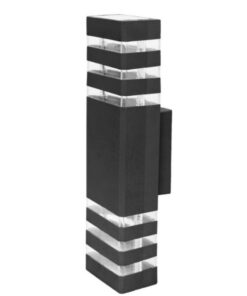 Wall Lamp Double 3 Stripe Black