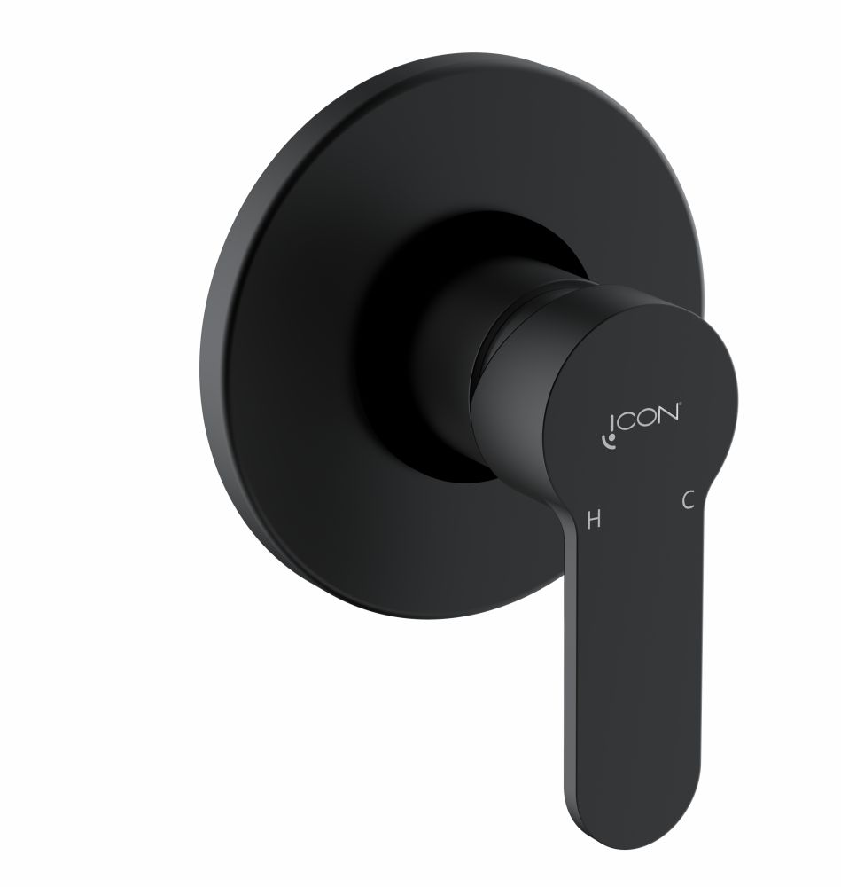 Shower Mixer Concealed Black Aquarius