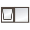 Aluminium Window Bronze 1800x600 Single Opener