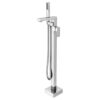Bath Mixer Freestanding + Hand Shower Chrome Square
