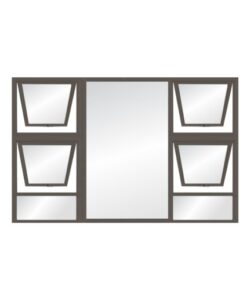 Aluminium Window Bronze 1800x1500 4 Opener