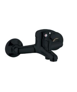 Bath Mixer Flowrite Black Wall Type