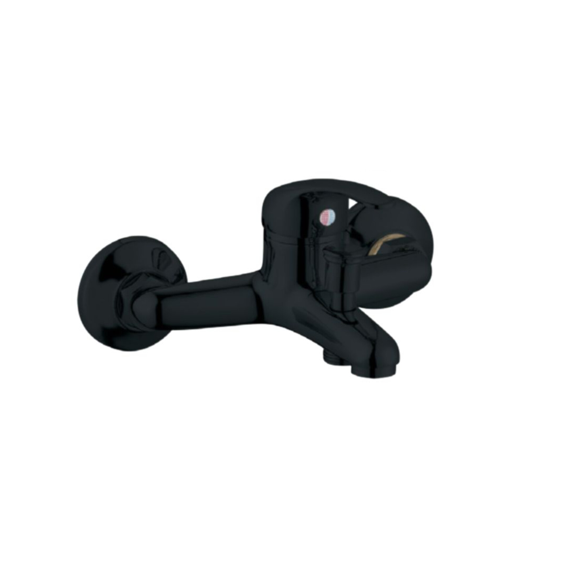 Bath Mixer Flowrite Black Wall Type