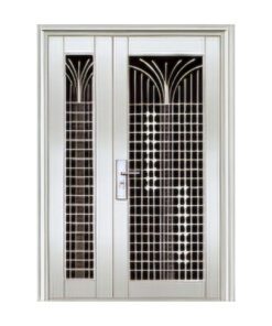 Steel Security Door Double 1.2M Black