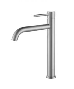 Basin Mixer Bijiou Stylet Satin Nickle Long Body