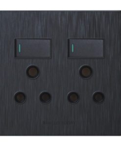 Electric Plug Double 4x4 Matt Black