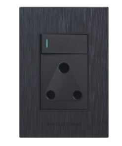 Electric Plug Single 4x2 Matt Black