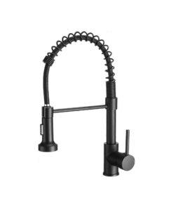 Kitchen Mixer Spring Pull Down Spout Black Fontaine
