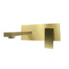 Venice Wall Mount Basin Mixer Brushed Brass