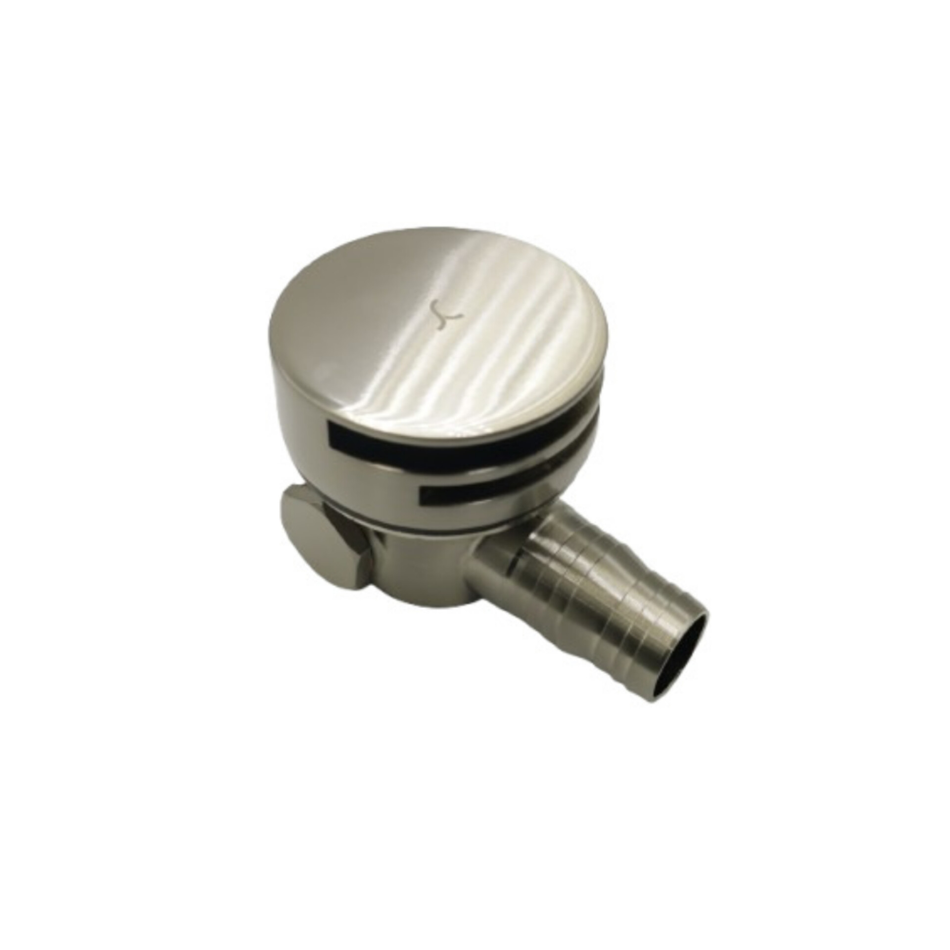 SOF Round Bath Filler Brushed Stainless Steel