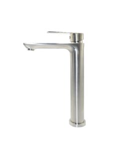Capri High Basin Mixer Brushed Stainless Steel