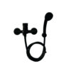 Andria Bath Mixer + Hand Shower - Matt Black