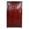 Steel Security Door Double 1.2M Red Brown