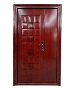 Steel Security Door Double 1.2M Red Brown