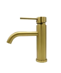 Sienna Short Basin Mixer - Brushed Brass