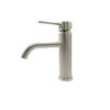 Sienna Short Basin Mixer - Brushed Stainless Steel
