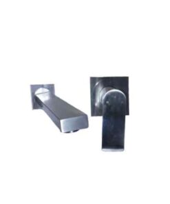 Capri Wall Mount Basin Mixer Brushed Stainless Steel