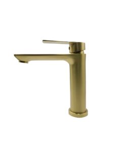 Capri Short Basin Mixer Brushed Brass