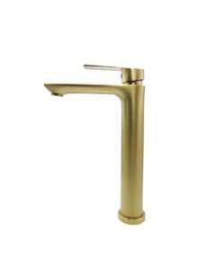 Capri High Basin Mixer Brushed Brass