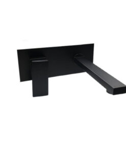 Venice Wall Mount Basin Mixer Matt Black