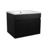 Lana Wall Hung Vanity 600mm Matt Black