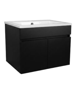 Lana Wall Hung Vanity 600mm Matt Black