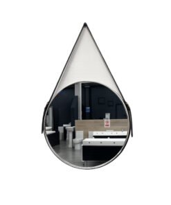 Round Mirror Black Belt 600mm